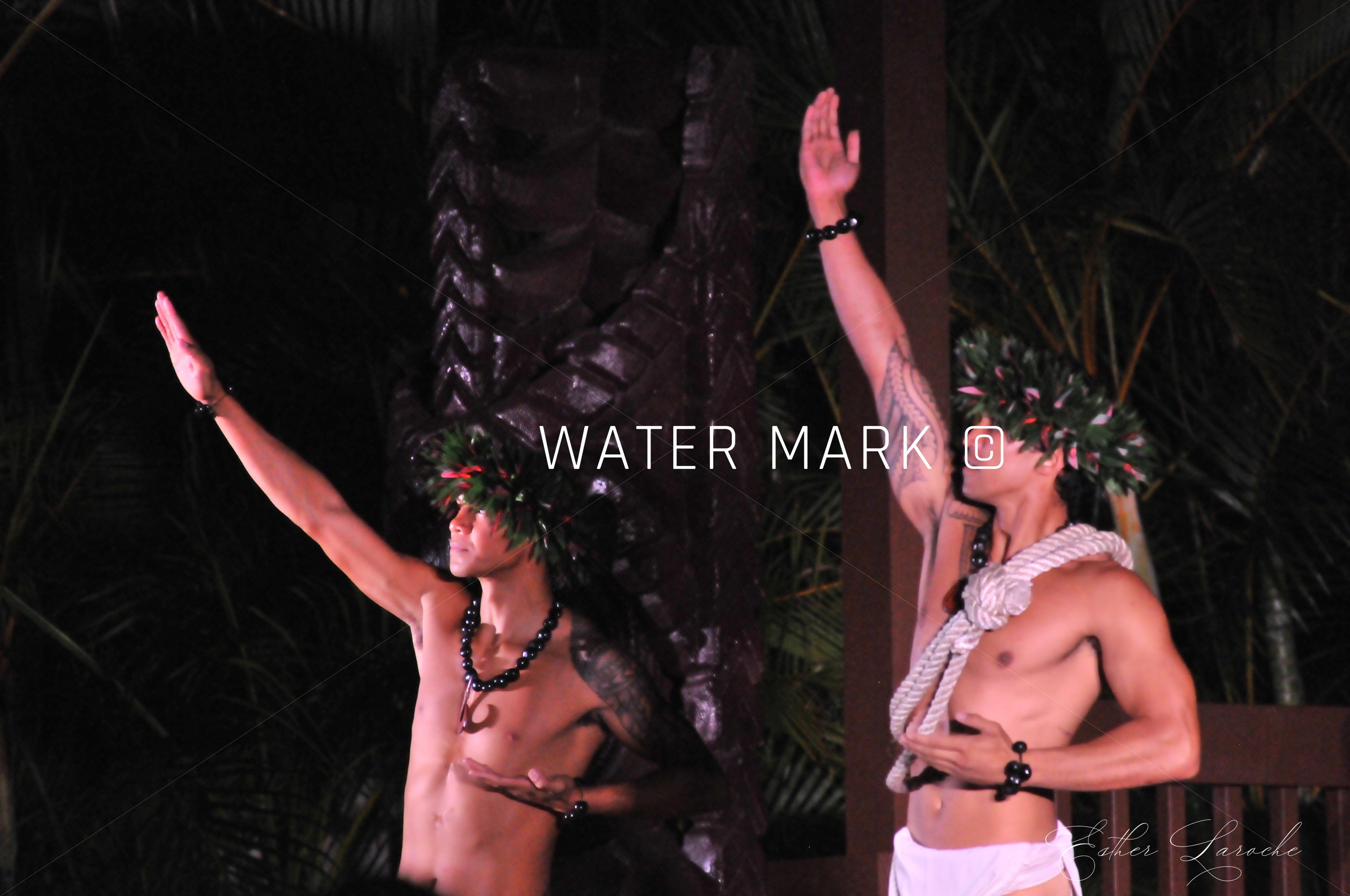 Danseuses Hawaiiennes et cracheurs de feu